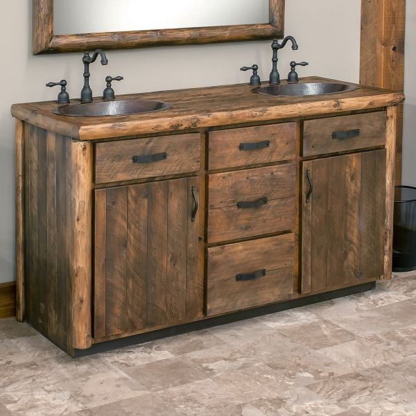 Home depot on sale rustic vanity